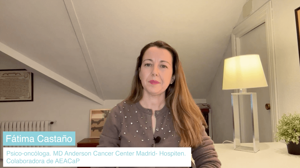 Fatima Castaño. Psico-oncóloga. MD Anderson Cancer Center Madrid- Hospiten. Colaboradora de AEACaP